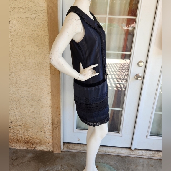 Anna Sui Dress Crochet Lace &‎ Velvet trim 20th Anniversary Collection - Picture 6 of 8